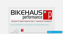 Desktop Screenshot of bikehaus-performance.com