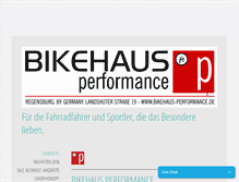 Tablet Screenshot of bikehaus-performance.com